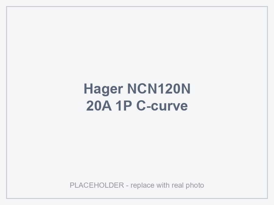 Hager NCN120N — MCB 1P 10kA C-20A 1M