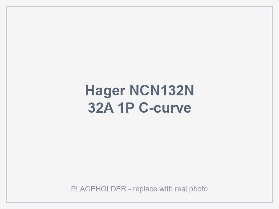 Hager NCN132N — MCB 1P 10kA C-32A 1M