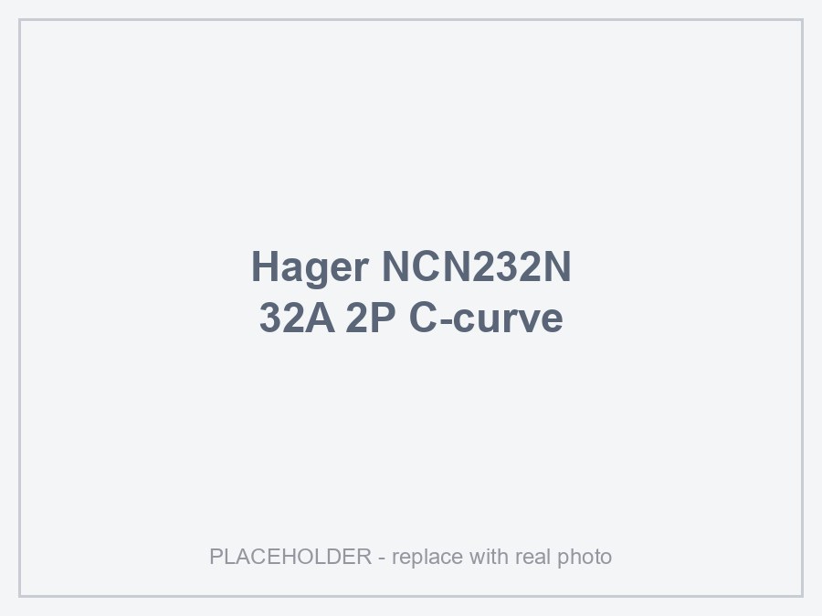 Hager NCN232N — MCB 2P 10kA C-32A 2M