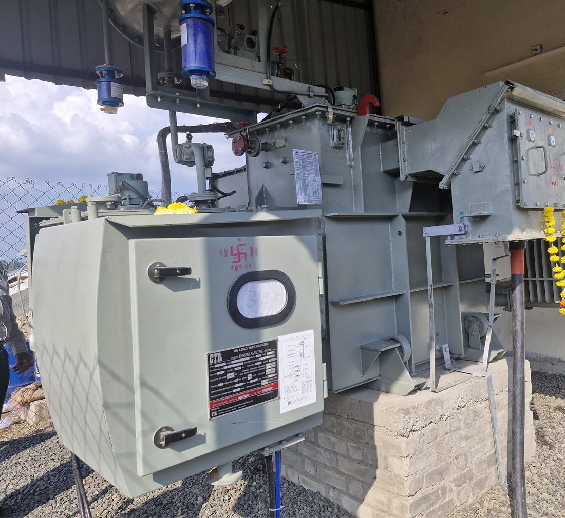 Transformer commissioned on a Shreetuvis project, Pawanputra Concrete Solutions, Umred MIDC
