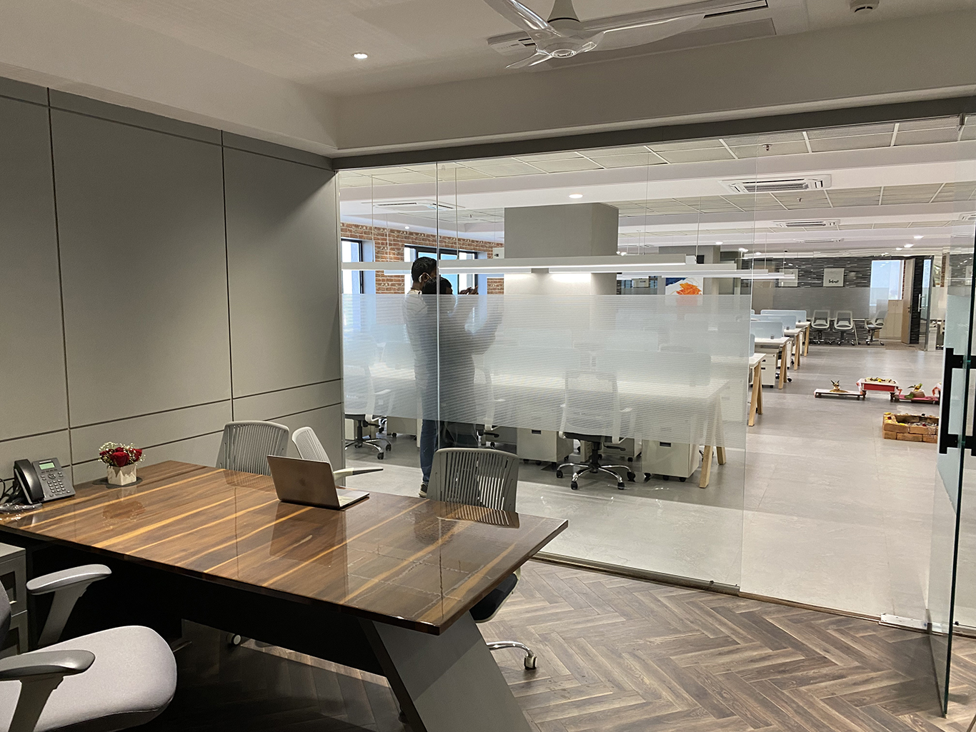 Micropro office cabin interior at VIPL IT Park