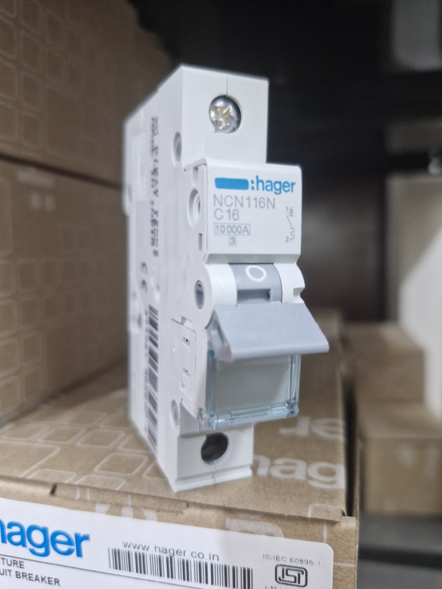 Hager NCN116N — MCB 1P 10kA C-16A 1M