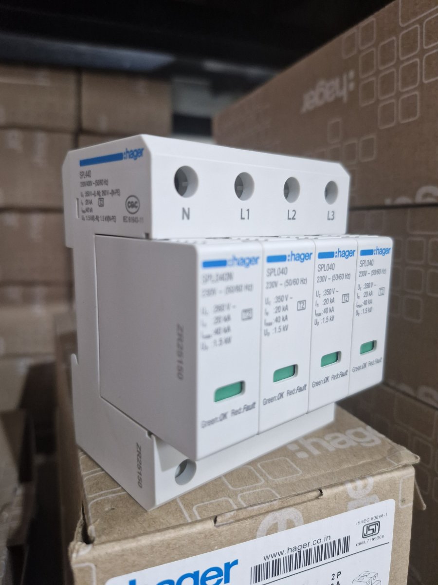 Hager SPL440 — SPD 4P T2 TNS/TT 40kA